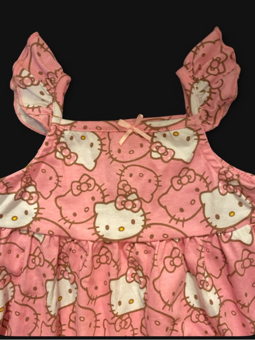 Hello Kitty Pink Printed Ruffle-Strap Dress - Picture 5 of 13